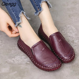 Niulatu Women Shoes Genuine Leather Loafers Women Casual Shoes Soft Comfortable Shoe Women Flats Spring Autumn New DJSE