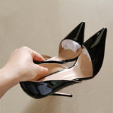 Niulatu bling classic shoes 8cm 10cm 12cm high thin heels plus size 33-45 pointed toe office concise cozy pump QP188 ROVICIYA DJSE