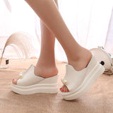 Niulatu Sexy Women Platform Sandals Summer Slippers Peep Toe Thick Heel Slippers Slides Ladies Wedges Shoes Zapatos Mujer DJSE