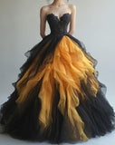 Niulatu Sweetheart Neck Lace Tulle Long Prom Dress, Vintage Formal Dress HZ1108