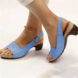 Niulatu Women Sandals Square Toe Comfortable Platform Shoes Woman Mid Heel Beach Party Sandals Plus Size Zapatos Mujer DJSE