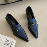 Niulatu New Brand Women Pumps Fashion Low Round Heel Ladies Slingback Pointed Toe Slip On Oxford Shoes Casual Office Shoe DJSE