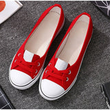 Niulatu Women Casual Flats Lace up Shallow Shoes Autumn 2025 Fashion Comfortable Female Canvas Loafers Vulcanized Shoes Ladies Footwear DJSE