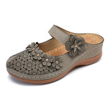 Niulatu Women Fashion Sandals Flat Ladies Flower Sandals Comfortable Female Soft Bottom Shoes Leisure ladies Hollow Out Light Footwear DJSE