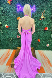 Halter Pink Fitted Long Formal HZ0308