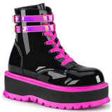 Niulatu Women Colorful Ankle Boots Gothic Platform Punk Winter Black High Heels Demonias Sexy Ladies Shoes Combat Boots for Women DJSE