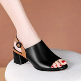 Niulatu Women Sandals Mixed Colors High Heels Peep Toe Dress Shoes Pumps Back Strap Ladies Shoes Roma Sandalias Mujer DJSE
