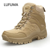Niulatu Men's Military boot Combat Mens Chukka Ankle Boot Tactical Big Size Army Boot Male Shoes Safety Motocycle Boots DJSE