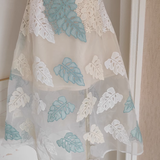 Niulatu A line Ivory Blue Lace Party Dress Holiday Birthday Outfits For Women SD366