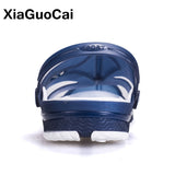 Niulatu Summer Men's Slippers Clogs Slip-On Garden Shoes Breathable Man Sandals Plus Size Male Beach Shoes Flip Flops Quick Dry DJSE