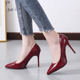 Niulatu Women Pumps High Heels Shoes Woman Stiletto Pointed Toe Female Sexy Party Shoes Office Lady Wedding Party Plus Size DJSE