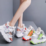 Niulatu New Lady Platform Chunky Sandals Lace Up Buckle Punk Cool Women's Sandals Open Toe Casual Summer Sports Shoes DJSE