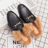 Niulatu Loafers Slipper Half Shoes For Men Luxury Designer Flats Winter Zapatillas Hombre Casual Shoes Sapato Social Masculino Mules DJSE
