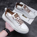 Niulatu Non Slip Tenis Casual Shoes for Men 2025 Male Breathable Lighted Street Skate Shoes Fashion Leather Sneakers Men DJSE