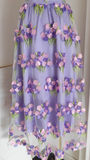 Niulatu A line Straps Sleeveless Lilac Floral Party Dress Short Birthday Outfits SD383