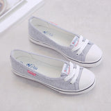 Niulatu Women Shoes Shoes Comfortable Shoes Slip-on Korean Tide Students Set Foot Flat Shoes Flat Heel Summer Round Toe Casual DJSE