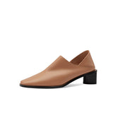 Niulatu Women Shoes Thick Heel Square Head Classic Female Shoes New Shallow Mouth Lady Single Shoes Causal Dress Shoes DJSE