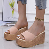 Niulatu 2025 New Summer Women's Sandals Peep-Toe Shoes Woman High-Heeled Platfroms Casual Wedges For Women High Heels Shoes DJSE
