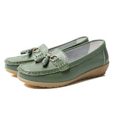 Niulatu Woman Flat Female Moccasins Tassel Loafers Ladies Wedges Women Solid Comfort Mom Shoes Women's Footwear Plus Size 44 DJSE