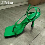 Niulatu 2025 Ankle Strap Women Sandals Fashion Brand Thin High Heel Gladiator Sandal Shoes Narrow Band Party Dress Pump Shoes DJSE