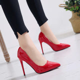 Niulatu Women Pumps High Heels Shoes Woman Stiletto Pointed Toe Female Sexy Party Shoes Office Lady Wedding Party Plus Size DJSE