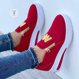 Niulatu Women's Fashion Sneakers Breathable Comfortable Platform Shoes Women's Flat Casual Shoes Outdoor Non-Slip Walking Shoes DJSE