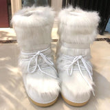 Niulatu Women Boot 2025 Winter European American Fashion Space Boot Wool Moon Footwear Snow Boot Plush Thermal Women Shoes DJSE