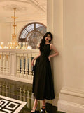 Sexy A Line Scoop Black Sleeveless Prom Dresses Party Dress Summer Birthday Outfits Birthday Dresses HZ1214