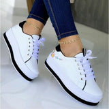 Niulatu New Women Sneakers Shoes Lace-up Comfortable Casual Shoes Breathable Women Vulcanize Sneaker Shoes Zapatillas Mujer DJSE