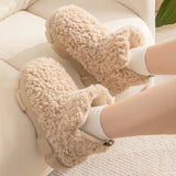 Niulatu Wool Cotton Padded Shoes Women 2025 Winter Warm Plush Thick Bottom Snow Boots for Woman Chunky Platform Ankle Boots DJSE