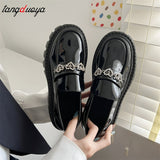 Niulatu Women Lolita Mary Jane loafers Shoes For Woman Spring Platform shoes Ladies Loafers Vintage Soft Slip On Chain 2025 DJSE