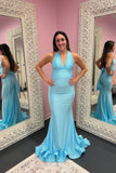 Halter Pink Fitted Long Formal HZ0308