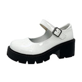 Niulatu Shoes 2025 Platform Shoes White Black Mary Jane Shoes High Heel Women JK Uniform Leather Shoes college girls Shoes DJSE
