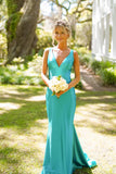 Cowl Black Teal Satin Long Formal HZ0308
