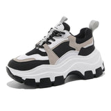 Niulatu Women Shoes 2025 Fashion Plue Size White Platform Sneakers Lace-up Casual Sport Shoes Woman Vulcanize Shoes Zapatillas Mujer DJSE