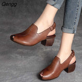 Niulatu Designer Shoes Women Pumps Low-heel Black Plus size Work ladies Leather Shoes Pointed Fashion Woman Shoe Zapatos mujer DJSE