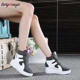 Niulatu red white Black pink Hidden Wedge Heels Casual Shoes tenis feminino High Top Shoes Trainers Women Zapatos Mujer 2025 DJSE