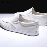 Niulatu Men Shoes Spring Summer Casual PU Leather Flat Shoes Slip-On Low Top White Male Sneakers Tenis Masculino Adulto Shoes 2025 DJSE