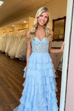 Sweetheart Yellow Lace Tiered Ruffle Prom HZ0308