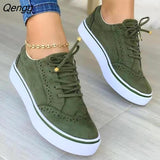 Niulatu Women's Shoes 2025 New Flat Shoes Sports Casual Fashion Versatile Sneakers Lace Up Large Size Temperament Solid Color Casual DJSE