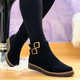 Niulatu Flat Heels Spring Metal Rivet Vintage Cowboy Shoes Tassel Boots Women Faux Suede Ankle Boots Autumn DJSE