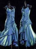 Niulatu Vintage Mermaid Spaghetti Straps Ice Blue Long Length Prom Dresses Birthday Outfits SD483