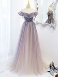 Niulatu A-line Prom Dresses for Women Tulle Long Evening Dresses HZ1007
