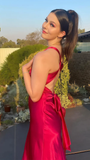 Niulatu Backless Mermaid Party Prom Dress Formal Satin Evening Gown HZ1007