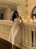 Sexy A line Spaghetti Straps White 21st Birthday Dress Party Gown Birthday Outfits Birthday Dress Ideas For Women HZ1214
