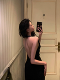 Sexy Mermaid Black Halter Backless 21st Birthday Dress Party Gown Birthday Outfits Birthday Dress Ideas For Women HZ1214