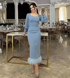 Niulatu Trendy Square Neck Mermaid Evening Dress Special Occasion Dress HZ1007