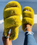 Niulatu Fashion Modern Slippers Women Winter Outdoor Fur Slides Fluffy Furry Shoes Ladies Flat Platform Footwear Cozy Celebrities DJSE