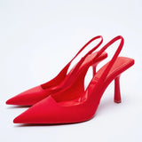 Niulatu for Women Summer 2025 Fashion Pumps Sandals Pointed Toe Thin Heels Sexy Ladies Shoes and Sandals Slip on Lolita Shoes Pump DJSE