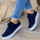 Niulatu Women's Vulcanized Shoes Low-top Round Toe Casual Shoes Flat Shoes Lace-up Walking Shoes Women Versatile Comfortable DJSE